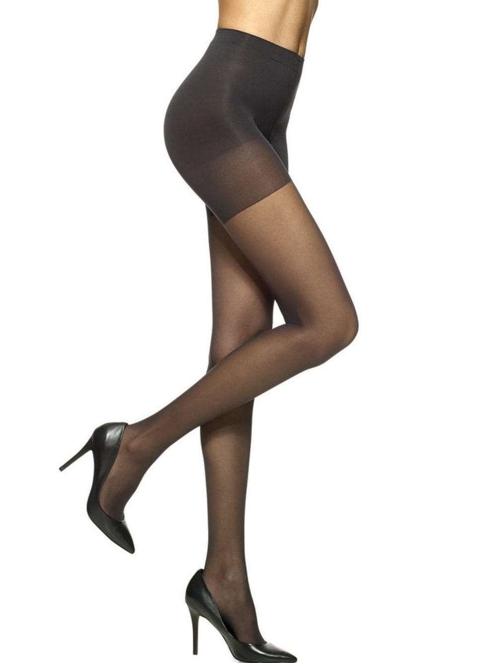 No Nonsense Great Shapes NWT Pantyhose Body Shaping Sheer Black Hosiery Tights
